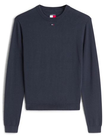 tommy jeans γυναικείο πουλόβερ με κεντημένο λογότυπο