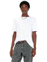 diesel ανδρικό t-shirt με κεντημένο ton-sur-ton λογότυπο regular fit - w26a240720cjcu λευκό