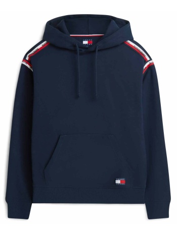 tommy jeans ανδρική μπλούζα φούτερ με κουκούλα και logo