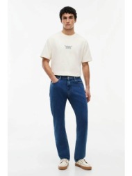 tommy jeans ανδρικό τζιν παντελόνι πεντάτσεπο slim straight fit - dm0dm23386 denim blue