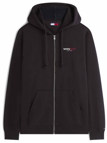 tommy jeans ανδρική ζακέτα φούτερ με κουκούλα και graphic