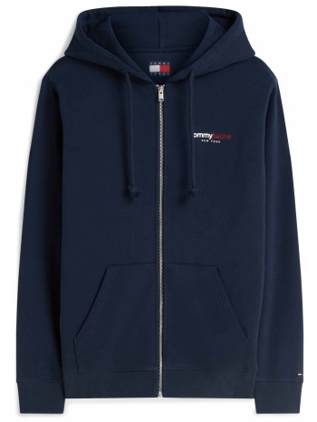 tommy jeans ανδρική ζακέτα φούτερ με κουκούλα και graphic