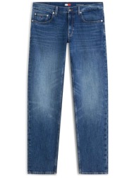 tommy jeans ανδρικό τζιν παντελόνι πεντάτσεπο slim straight fit - dm0dm23655 denim blue σκούρο