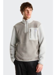 the north face ανδρική μπλούζα μπουκλέ με 1/2 φερμουάρ `yumiori fleece` - nf0a883ssm41 μπεζ