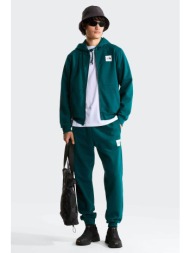 the north face ανδρικό παντελόνι φόρμας regular tapered fit `box half dome` - nf0a8jb0n4j1 πετρόλ