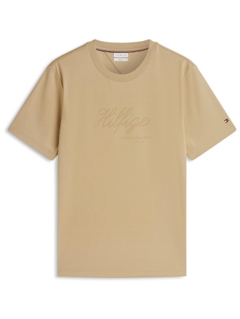 tommy hilfiger ανδρικό t-shirt με ton-sur-ton ανάγλυφο