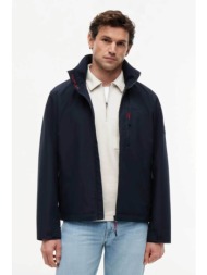 tommy hilfiger ανδρικό jacket με ψηλό γιακά με λογότυπο regular fit - mw0mw44299 μπλε σκούρο