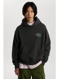 vans ανδρική μπλούζα φούτερ με κουκούλα regular fit `jetty sets` - vn000wwyemv1 μαύρο