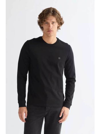 wrangler® ανδρική μακρυμάνικη μπλούζα με κεντημένο monogram