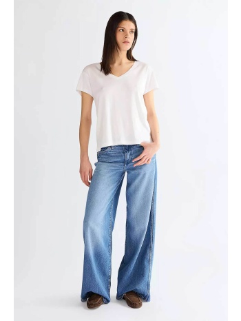 wrangler® γυναικείο τζιν παντελόνι πεντάτσεπο wide leg