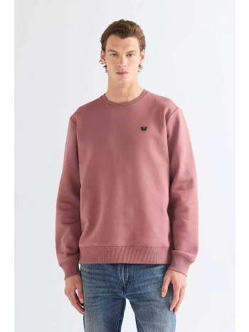 wrangler® ανδρική μπλούζα φούτερ με λογότυπο regular fit