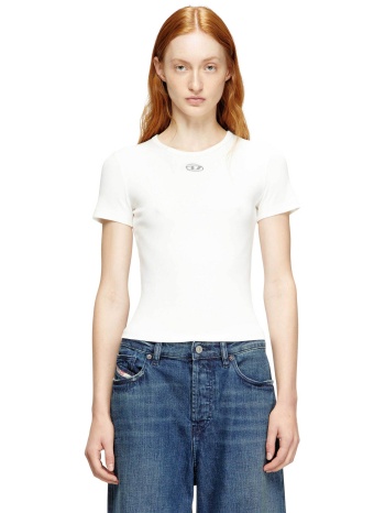 diesel γυναικείο t-shirt με oval d logo slim fit 