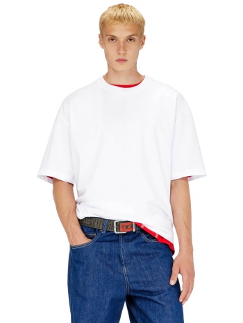 diesel ανδρικό t-shirt με oval d logo loose fit 
