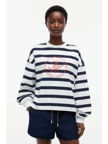 tommy hilfiger γυναικείο φούτερ με λογότυπο relaxed fit 