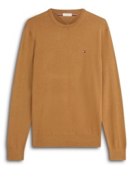 tommy hilfiger ανδρικό πουλόβερ με κεντημένο λογότυπο regular fit - mw0mw39999 καμηλό