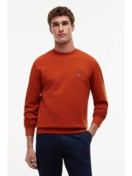 tommy hilfiger ανδρική μπλούζα φούτερ με λογότυπο regular fit - mw0mw43218 κεραμιδί