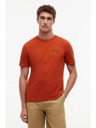 tommy hilfiger ανδρικό t-shirt με λογότυπο regular fit - mw0mw43224 κεραμιδί