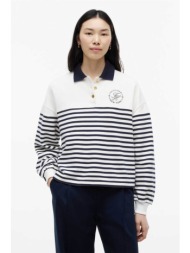 tommy hilfiger γυναικείο φούτερ με πόλο γιακά relaxed fit - ww0ww50036 εκρού