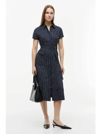 tommy hilfiger γυναικείο midi φόρεμα ριγέ regular fit 
