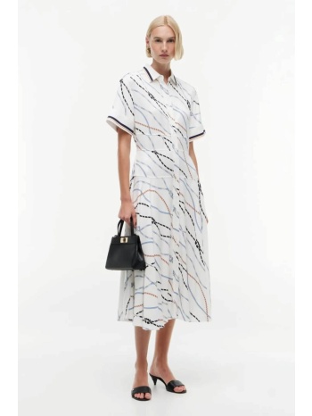 tommy hilfiger γυναικείο midi φόρεμα με rope print regular