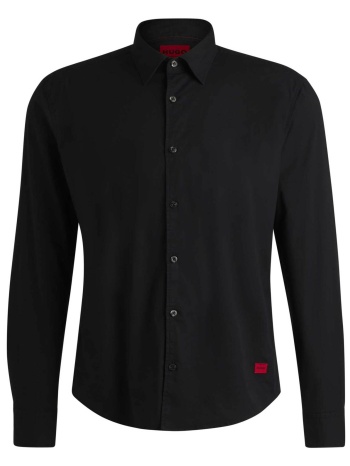 hugo ανδρικό πουκάμισο slim fit `ermo` - 50500216 μαύρο