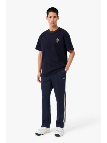 lacoste ανδρικό παντελόνι φόρμας με contrast ρίγα και