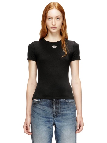 diesel γυναικείο t-shirt με oval d logo slim fit 