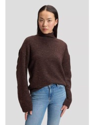 lee® γυναικείο πουλόβερ με ψηλό λαιμό relaxed fit - 112386227 καφέ