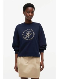 tommy hilfiger γυναικείο φούτερ με λογότυπο relaxed fit - ww0ww50969 μπλε σκούρο