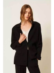 twinset γυναικεία ζακέτα με παγιέτα - 262li3paa μαύρο