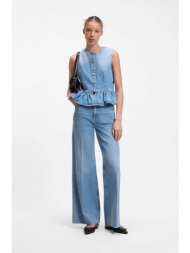 hugo γυναικείο ψηλόμεσο τζιν παντελόνι wide leg `937_16` - 50563527 denim blue