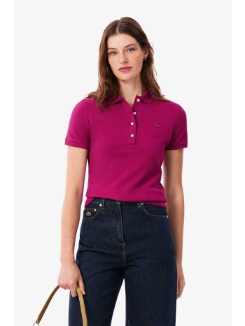 lacoste γυναικεία μπλούζα πόλο πικέ κοντομάνικη με