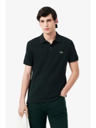lacoste ανδρική μπλούζα πόλο πικέ κοντομάνικη με κεντημένο λογότυπο slim fit - ph4012 πράσινο deep f