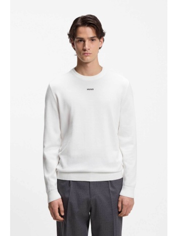 hugo ανδρικό πουλόβερ με λογότυπο slim fit `san cassius` 