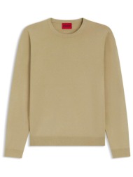 hugo ανδρικό πουλόβερ regular fit` san cody` - 50532074 μπεζ