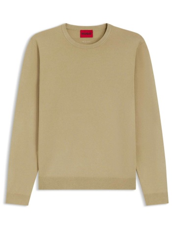 hugo ανδρικό πουλόβερ regular fit` san cody` - 50532074 μπεζ