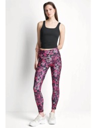 dkny γυναικείο κολάν 7/8 με all-over logo print - dp6p3491 φούξια