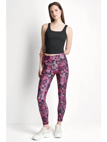 dkny γυναικείο κολάν 7/8 με all-over logo print - dp6p3491