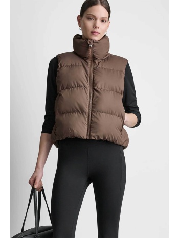 dkny γυναικείο μπουφάν αμάνικο καπιτονέ - dp6v3145 καφέ
