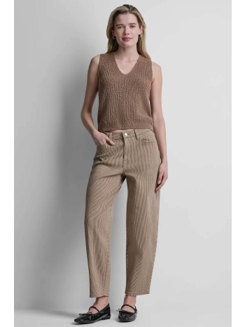 dkny γυναικείο denim παντελόνι με ρίγες barrel fit 