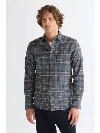 wrangler® ανδρικό πουκάμισο με καρό σχέδιο regular fit `one