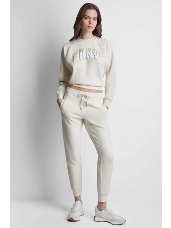 dkny γυναικείο παντελόνι φόρμας μονόχρωμο με λογότυπο