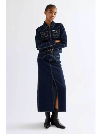 wrangler® γυναικεία denim midi φούστα πεντάτσεπη slim fit