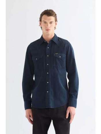 wrangler® ανδρικό κοτλέ πουκάμισο regular fit `western` 