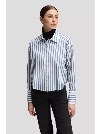 lee® γυναικείο πουκάμισο cropped με ριγέ σχέδιο regular fit