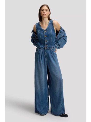lee® γυναικεία denim ολόσωμη φόρμα αμάνικη πεντάτσεπη
