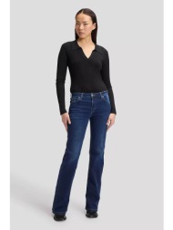 lee® γυναικείο τζιν παντελόνι πεντάτσεπο bootcut fit `lana` - 112385881 denim blue σκούρο