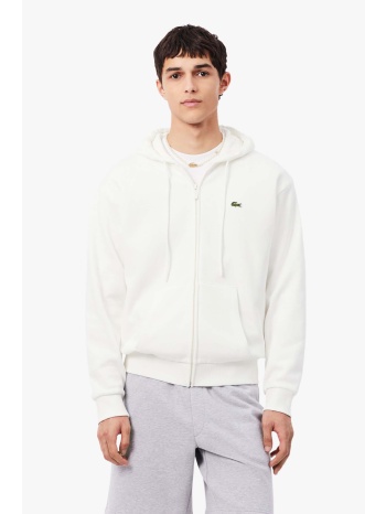lacoste ανδρική ζακέτα φούτερ με κουκούλα και κεντημένο