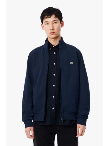 lacoste ανδρική ζακέτα φούτερ με ψηλό λαιμό και κεντημένο