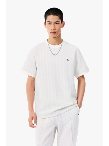 lacoste ανδρικό t-shirt με all-over monogram pattern